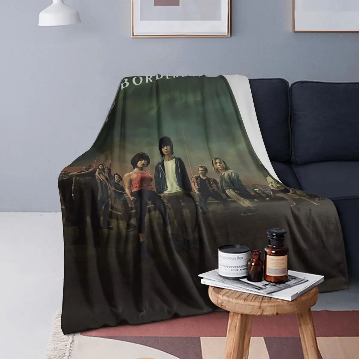 Alice In Borderland - Chishiya Blanket Soft Warm Flannel Throw Blanket Cover for Bed Living room Picnic Travel Home Couch