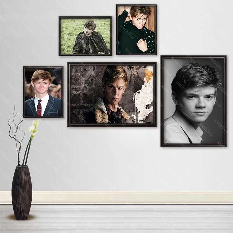 Custom Actor Thomas Sangster Posters Art Silk Canvas Poster Bar Room Decoration Painting Home Decor 27x40cm,30x45cm,40x60cm