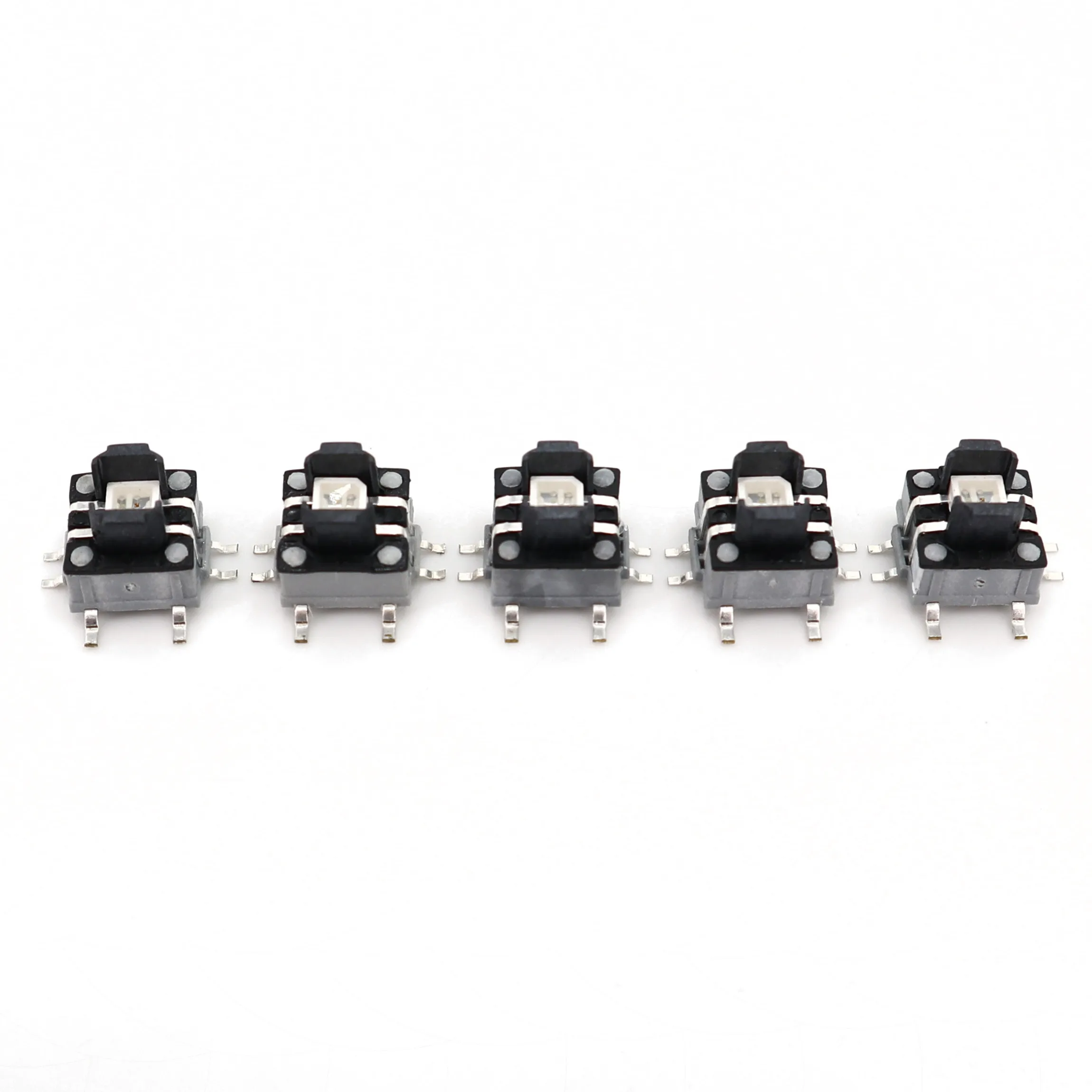 10Pcs Honyone TS3 Triple Color RGB LED 6.5x6.5mm Momentary SPST Pushbutton Tact Click Switch