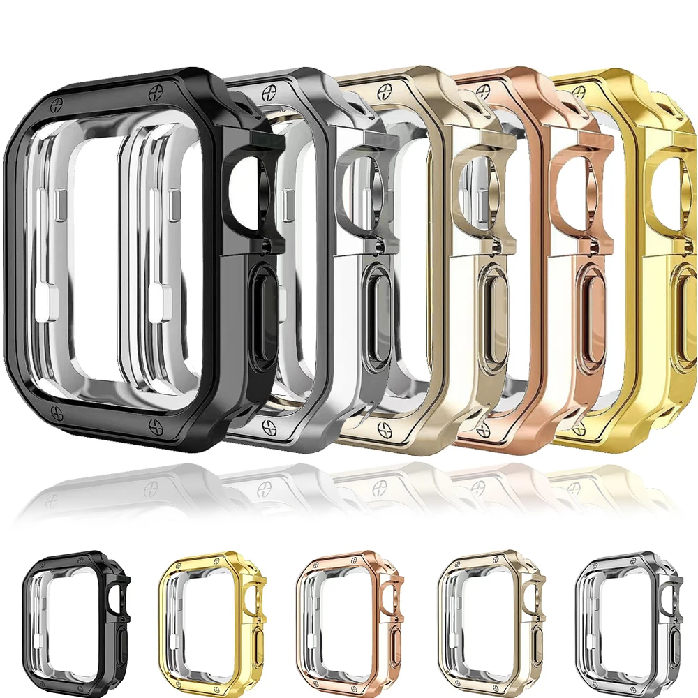 Keine Displayschutzfolie für Apple Watch Cover 46 mm 42 mm 45 mm 44 mm 41 mm 40 mm 38 mm TPU-Gehäuse für iWatch Serie 10 9 8 7 6 5 4 3 2 1SE