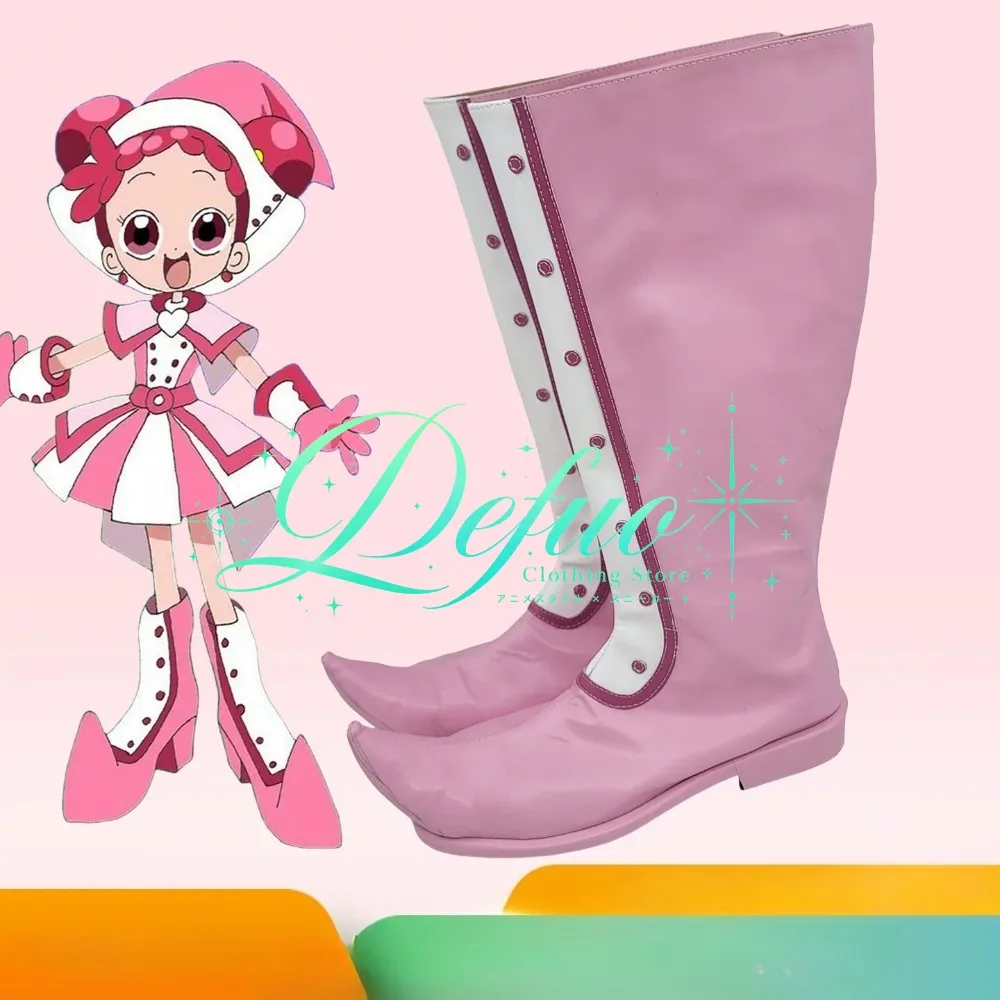 Anime Magic DoReMi Harukaze Cosplay Shoes Witch Boots Custom Halloween Costume Party Women's Shoes