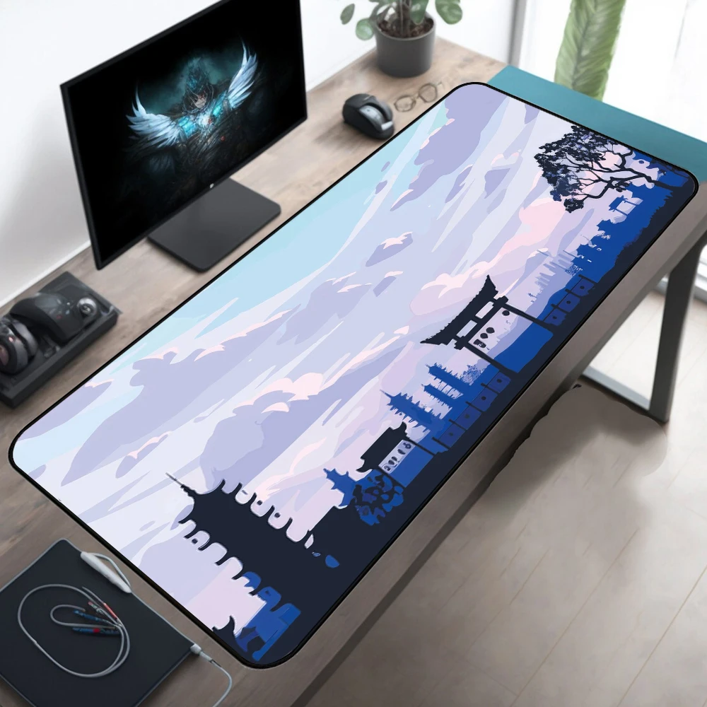 900x400 Mousepads Torii Gate Mouse Pads Large Mousepad Japan Landscape XXL Mouse Mat Keyboard Mats Office Table Carpet Desk Pad