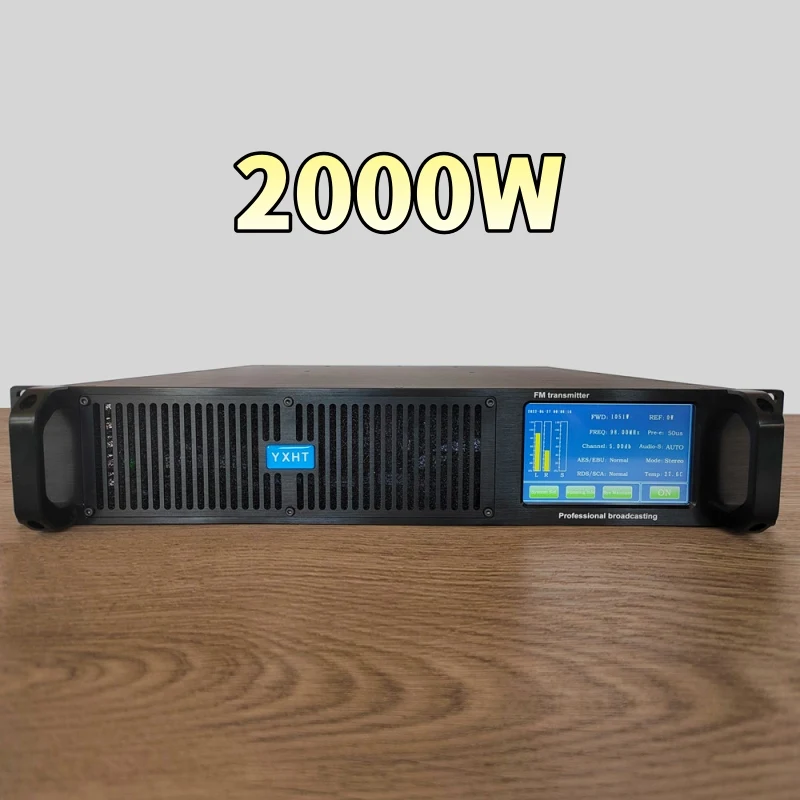 Touch Screen 2000W FM Transmitter 2kw Frequency 87.5-108M for Radio Broadcast Radio Station