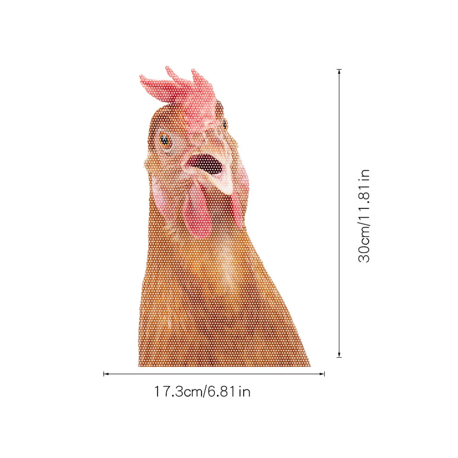 Cartoon Chicken Semi Transparent Auto Window Decals Funny Decoration Car Stickers Holiday Decoration Self Adhesive Paper