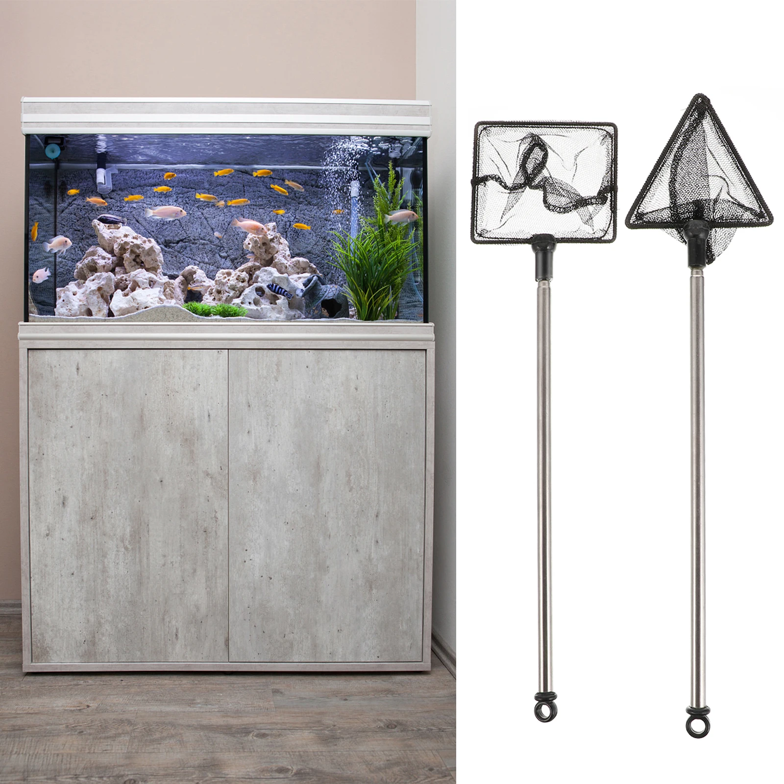 

2 PCS/Set Telescopic Fishing Net Extendable Goldfish Saltwater Foldable