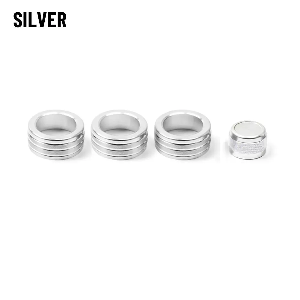 

Easy to Install Knob Decoration Air Conditioning Knob Automobile 4PCS Volume Control Decorative Ring For BMW E60 E61 2004-2007