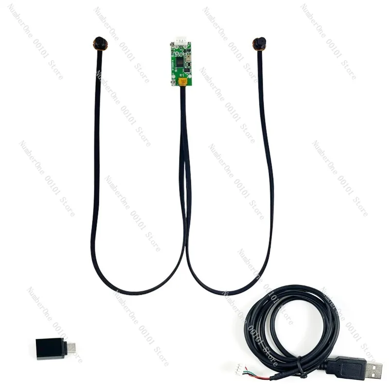 Dual Lens USB Board Camera HD Stereo with Microphone 400mm FPC
