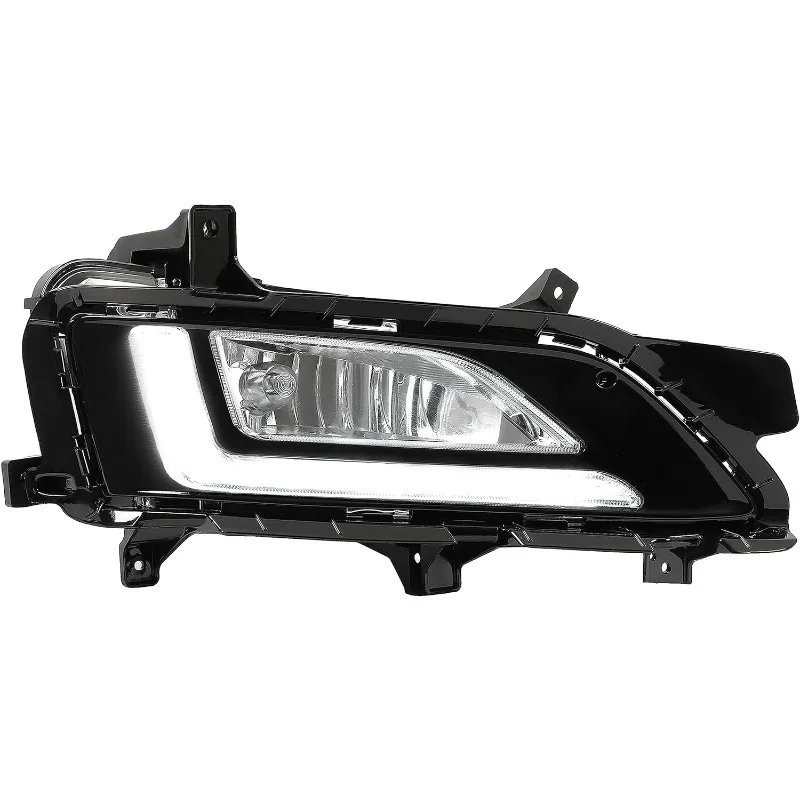 HECASA LED أضواء الضباب متوافقة مع 2019-2020 توكسون المصد الأمامي مصباح قيادة النهار تشغيل ضوء واضح عدسة LH & RH