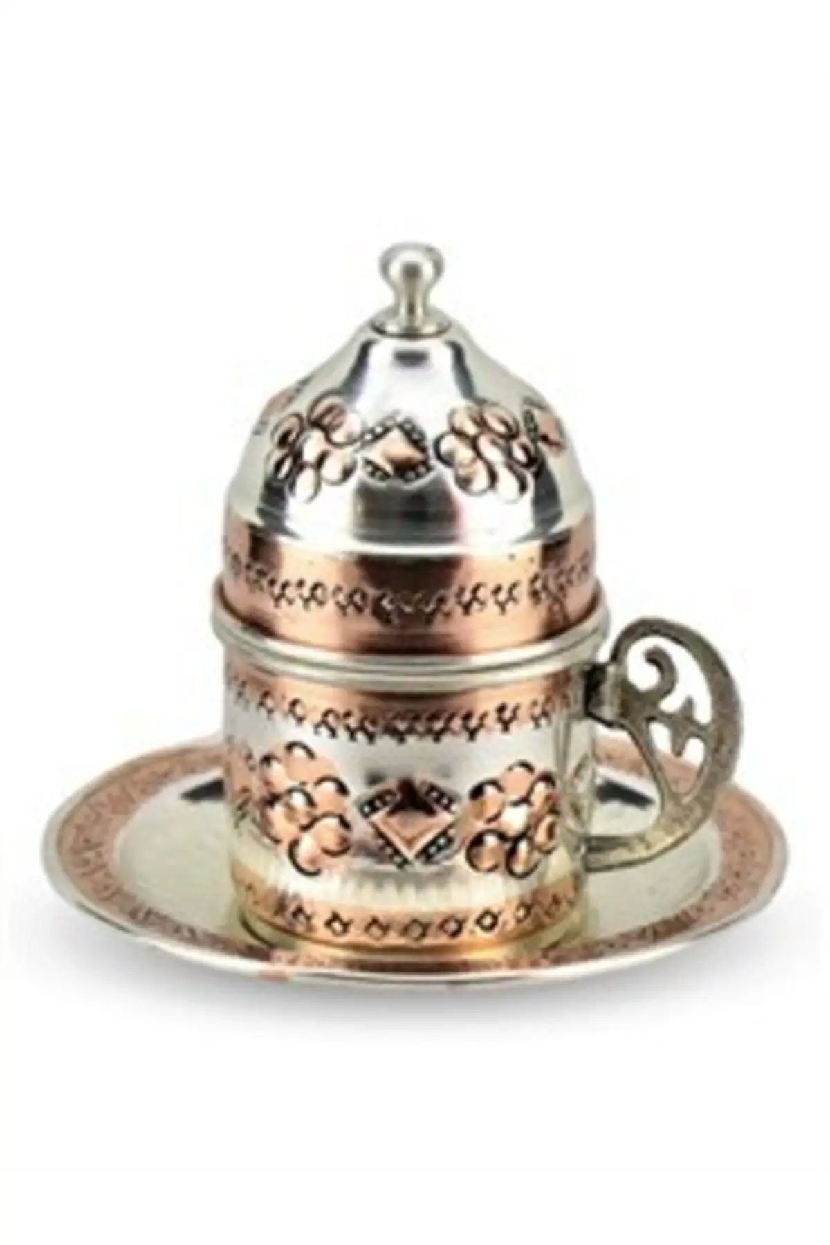 DOLBOVI embroidered copper coffee set 2 person handmade espresso cup