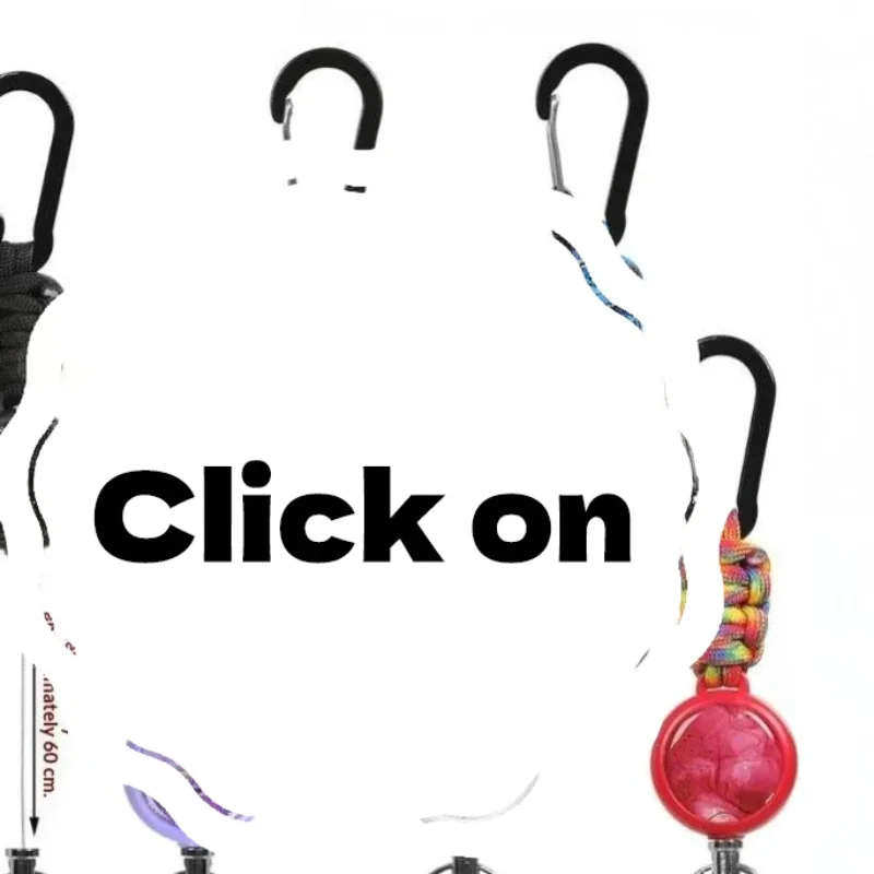 Portable Elastic Badge Reel Retractable Keychain Carabiner Outdoor Telescopic Cord Camping Climbing Anti Loss Lanyard Hook
