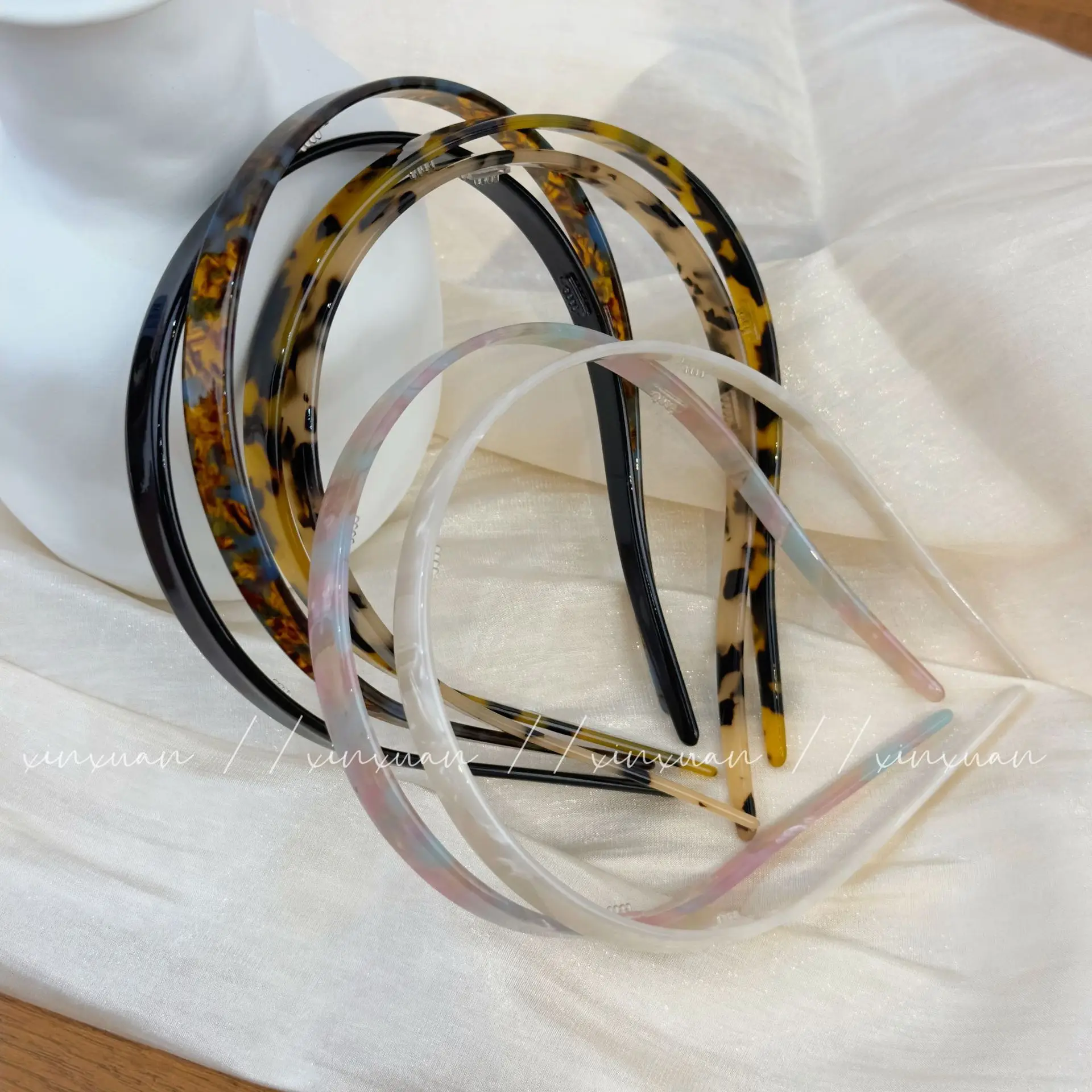 High Quality Acetate Leopard Print Hair Accessories Head Wrap Fashion Retro Spotted Headdress Adult Bathroom Glasses Head Bands