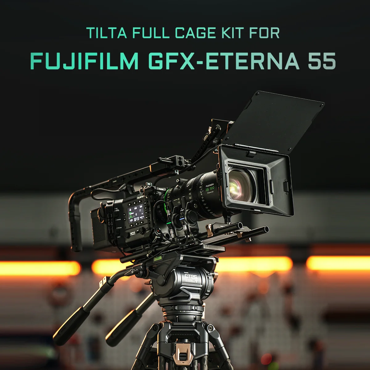 TILTA Full Camera Cage for Fujifilm GFX ETERNA Pro Kit with PL Mount Adapter Mounting Plate for Top Handle Side Arms
