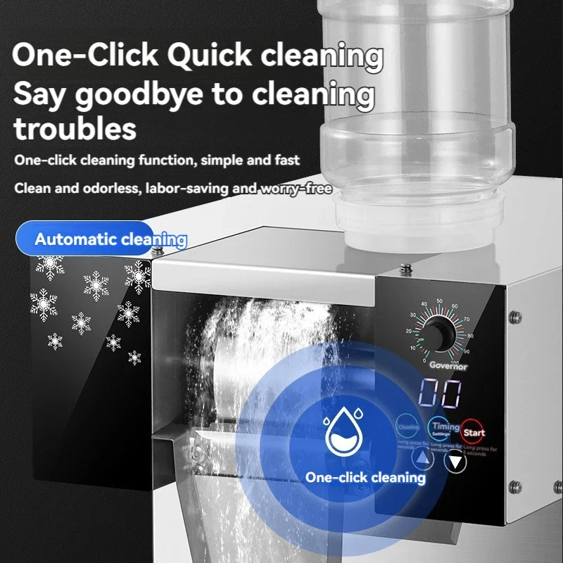 Ménage 220v 250 kg/jour Machine à neige fondante électrique commerciale Machine à glace flocon de neige broyeur à neige glace rasée automatique