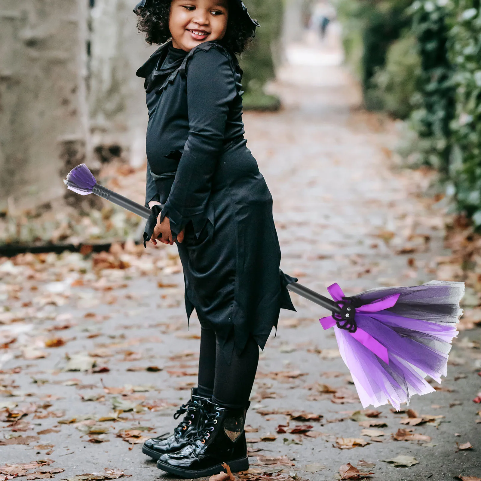 

1 комплект, шляпа ведьмы на Хэллоуин, декоративный аксессуар для косплея, дизайн для наблюдения за глазами, маскарадная шляпа ведьмы, метла ведьмы