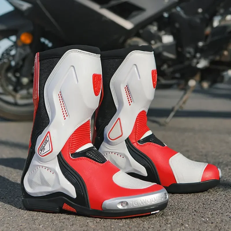 

BENKIA HDF-SH208 Professional Four Seasons Motorcycle Titanium Alloy Boots Riding Boots Motorcycle Racing Boot SHoes