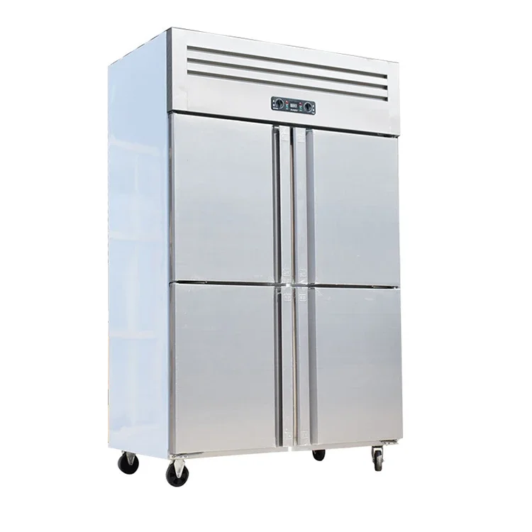 

Коммерческая четырехдверная Вертикальная морозильная камера с двойной температурой для домашнего использования и использования в ресторане