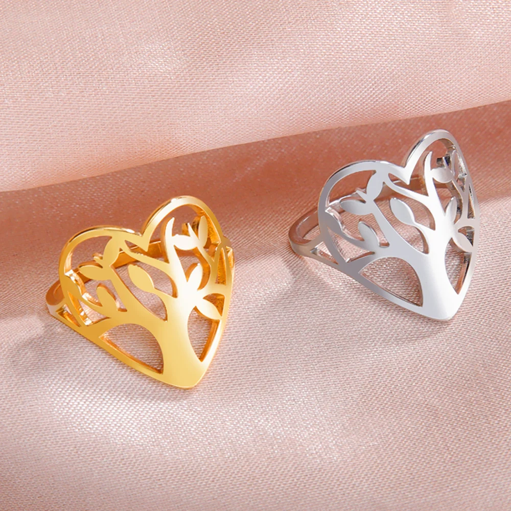 Dawapara Baum des Lebens Ring Hexerei Celtics Knoten Stammbaum Edelstahl Ring für Frauen Ehering Wicca Paar Schmuck – Detail 15