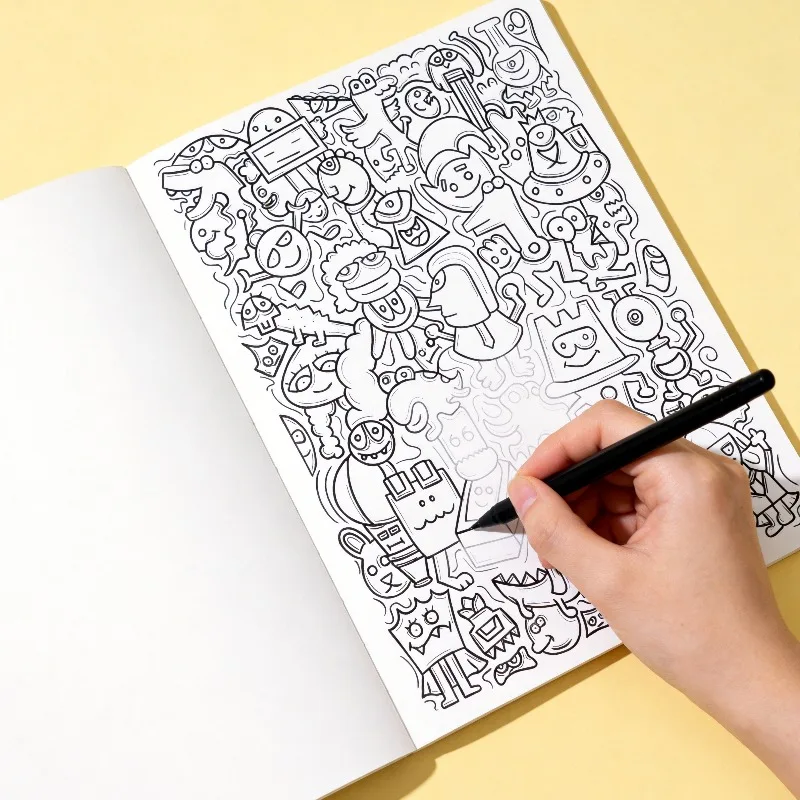 One Line Drawing and Copying Graffiti Drawing Book 22 Different Patterns One Graffiti Line Drawing Coloring Book Excluding Pens image 3