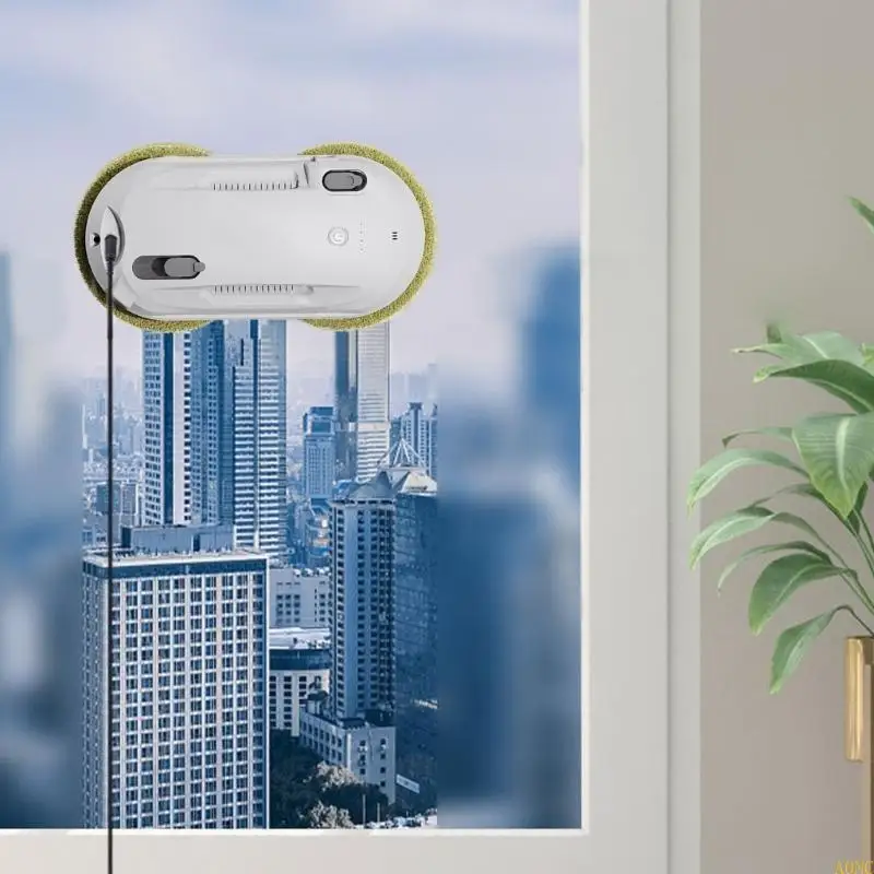 진공 모터 및 안전 로프 보호 기능이있는 A0NC 소형 창 클리너 ABS 텍스처