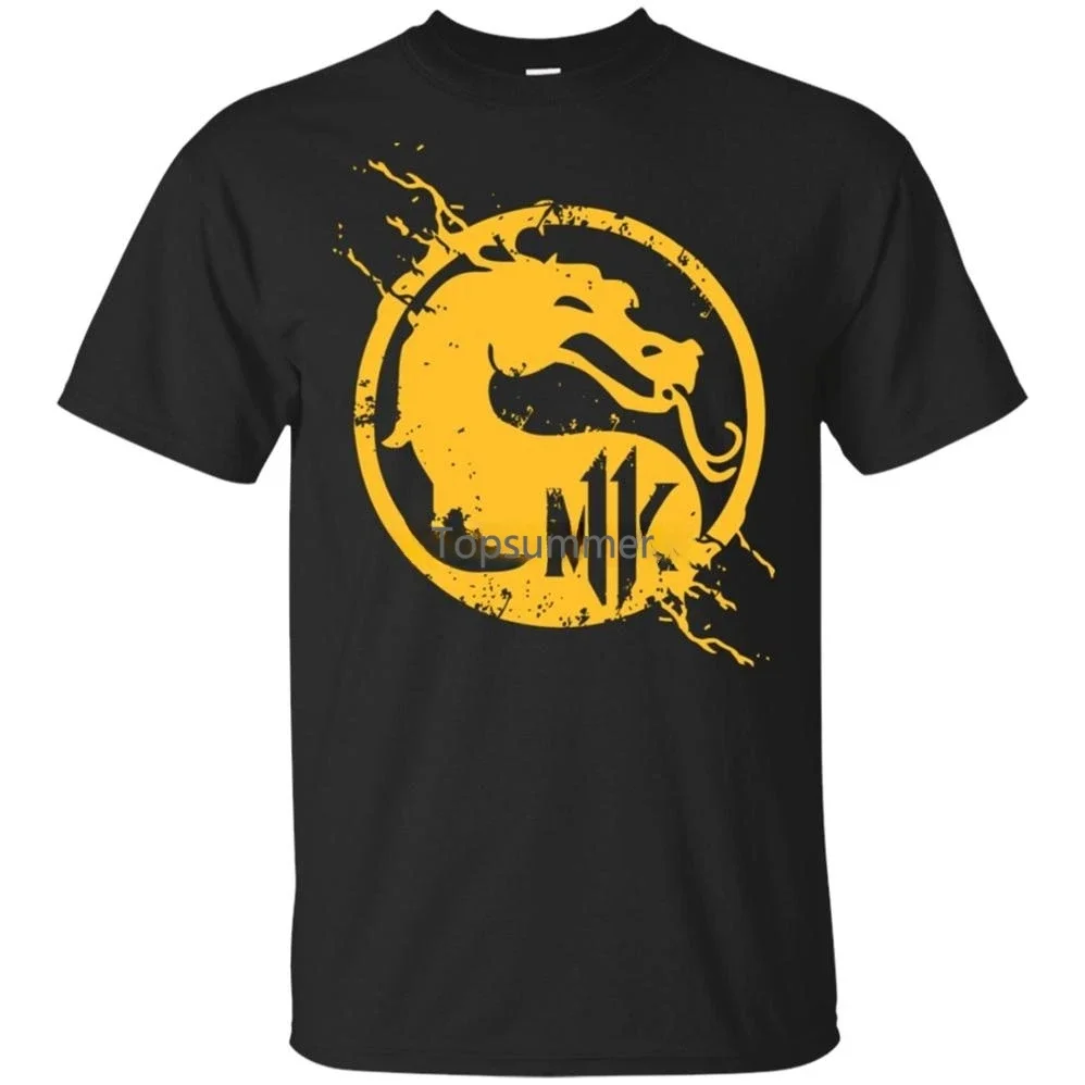 Mortal Kombat T Shirt - Scorpion Tee Legendary Fighting Black T-Shirt M-3Xl Printing Apparel Tee Shirt