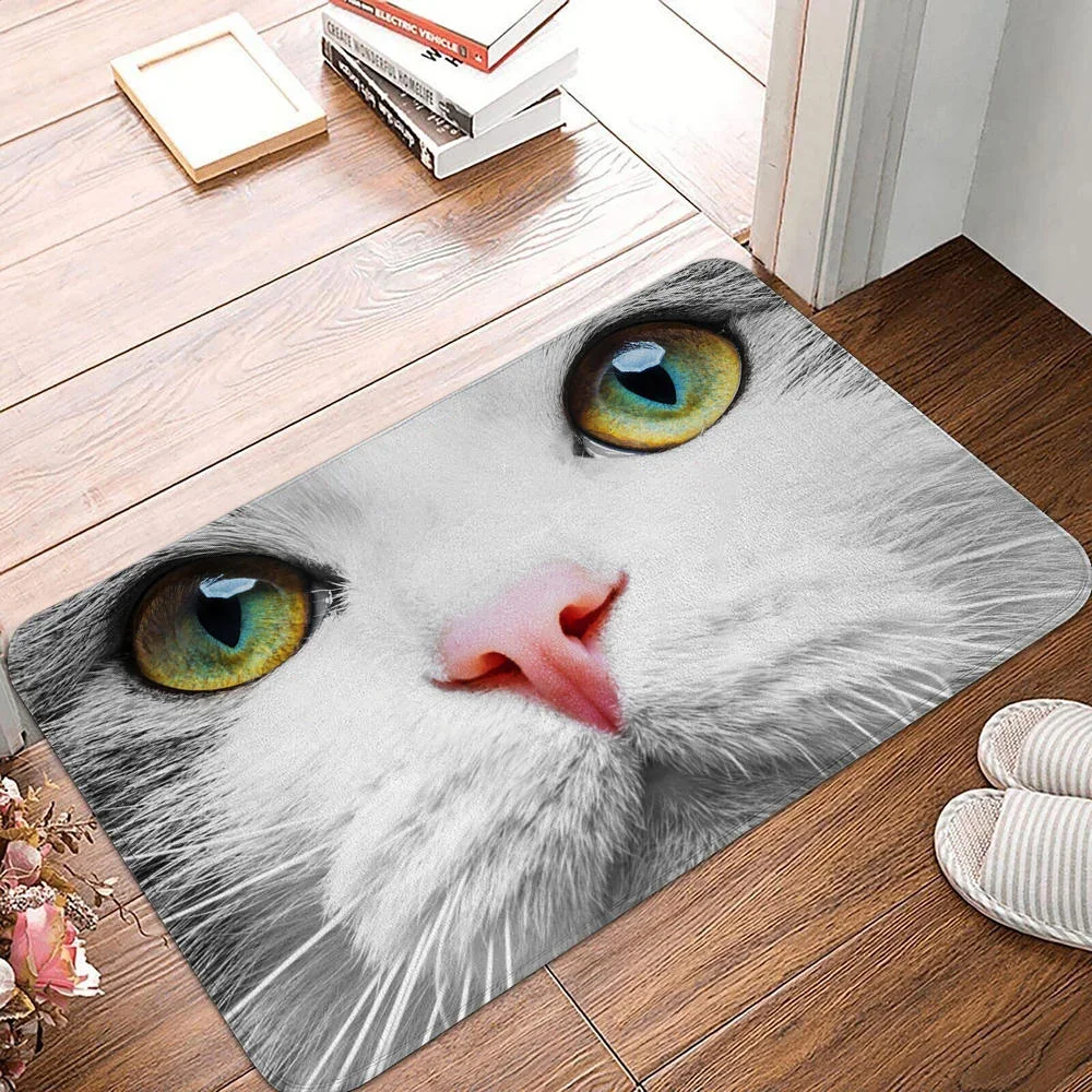 Cat Face Doormat Creative Cat Printed Carpet Home Decoration Carpet Bedroom Kitchen Home Anti Slip Door Mat