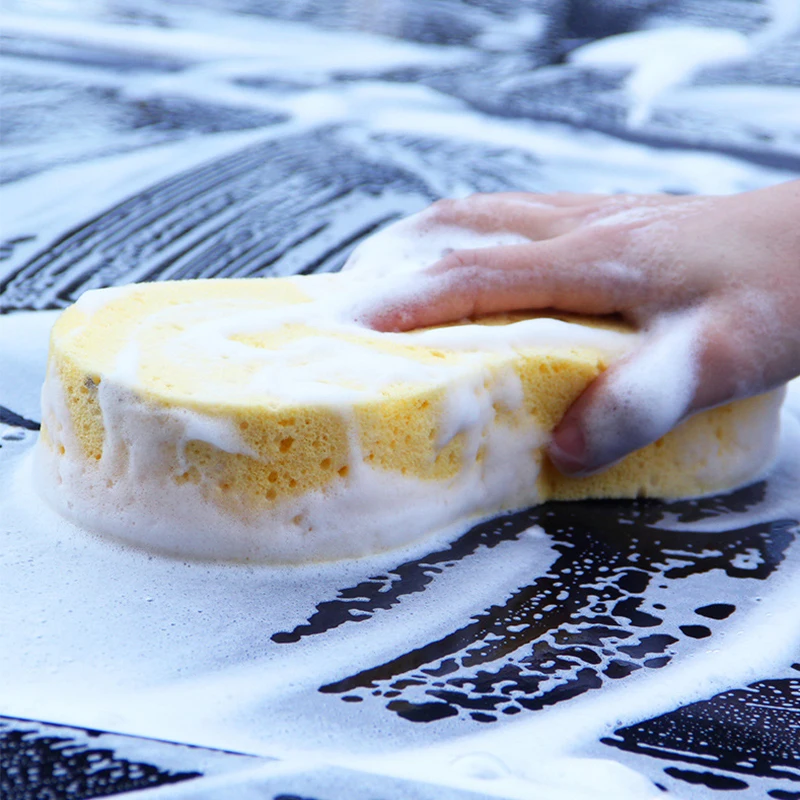 1/2Pcs Super Absorbent Car Washing Sponges High-density Honeycomb 8-shaped Sponge Block Car Cleaning Tools Auto Accessories