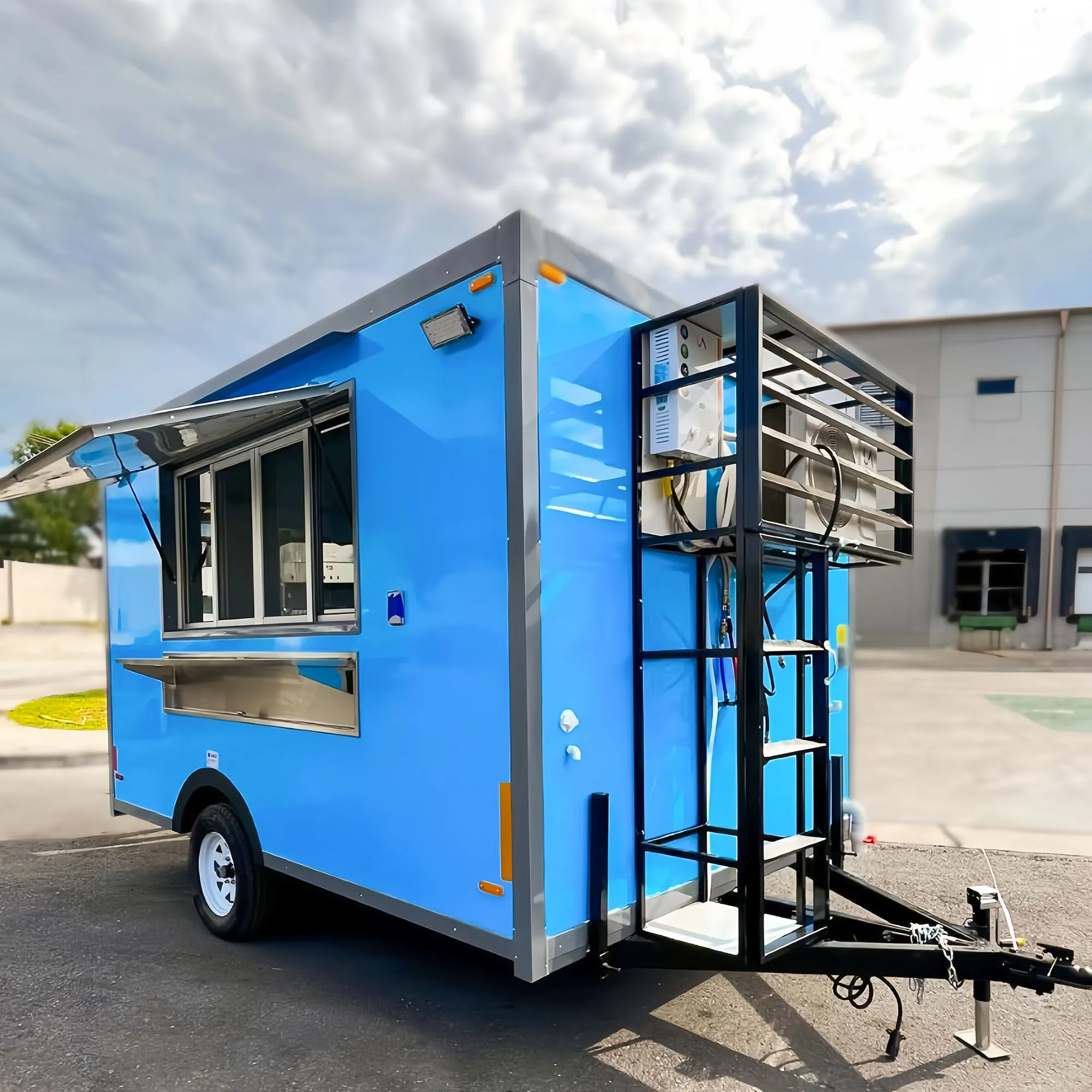 

Food Truck Trailer Full Kitchen Equipment Outdoor Kitchen Mobile Fast Food Shop in Sale