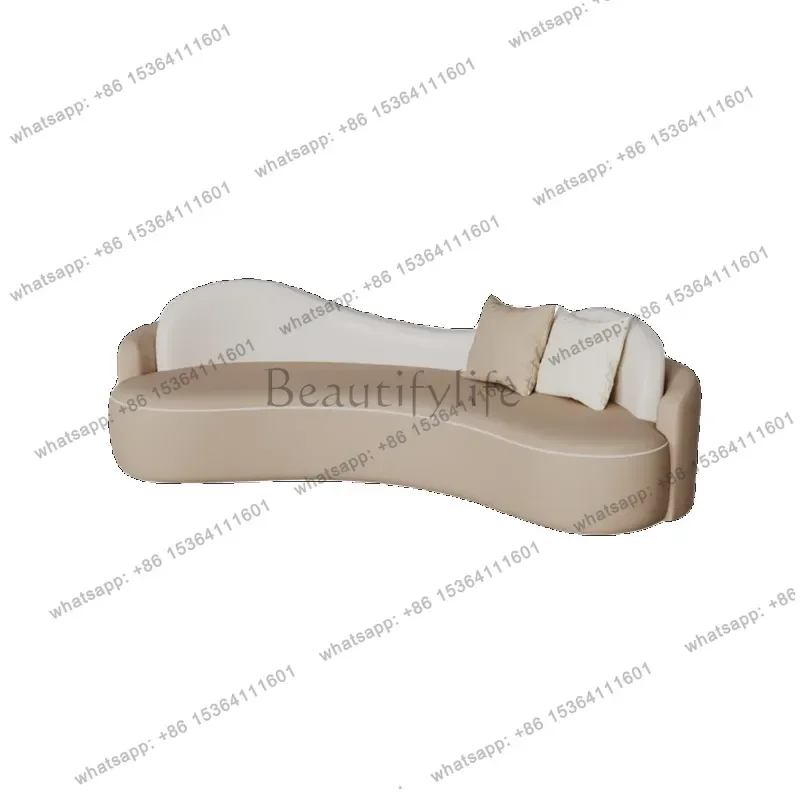 LSNordic Cream Style Beauty Salon Reception Sofa Modern Hotel Lobby Clothing Store Lounge Office Sofa Office Furniture Transat F