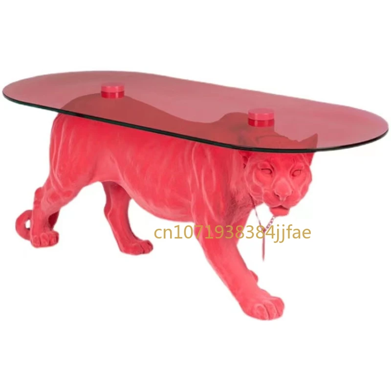 Mesa de centro de lujo con base de tier para sala de estar, mesa moderna de cristal, diseño basse, noir, pantera, leopardo