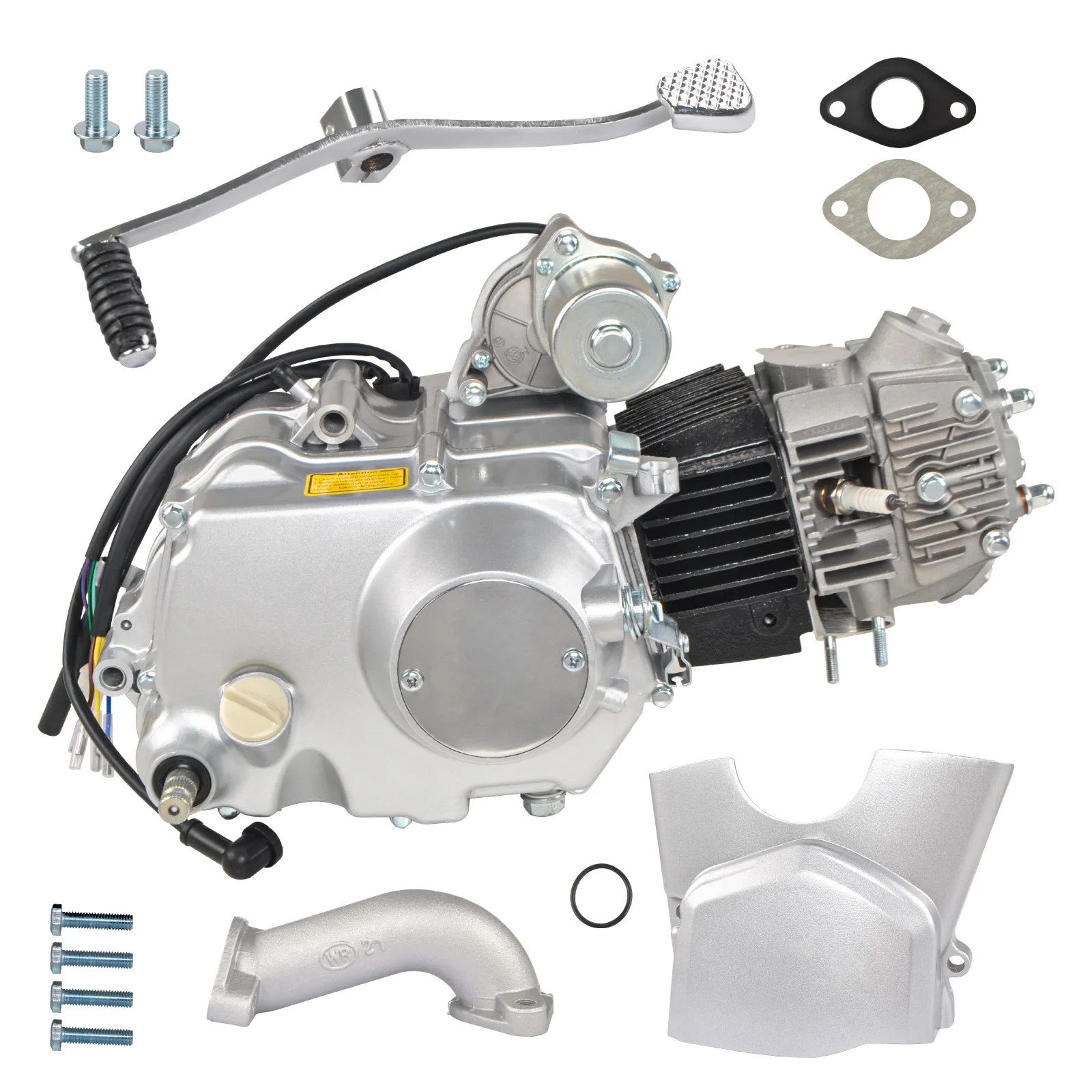 Motore a 4 tempi da 125 cc, trasmissione manuale monocilindrica a 2 valvole, avviamento elettrico per ATV, moto, dirt bike, go-kart