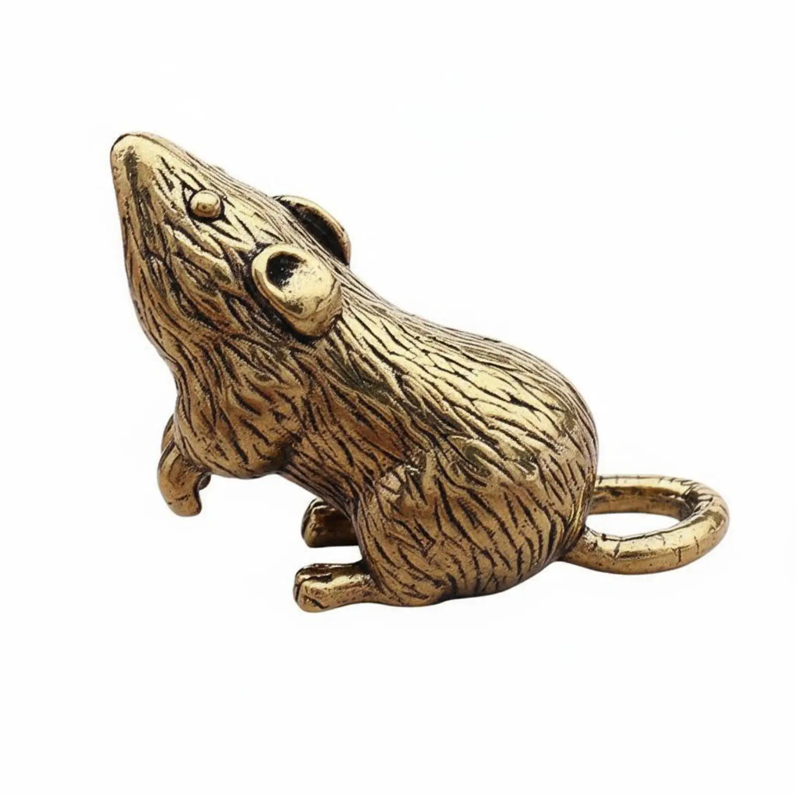 Brass Zodiac Figurine Detailed Copper Animal Statue Zodiac Sign Collector Piece for Chinese Celebration