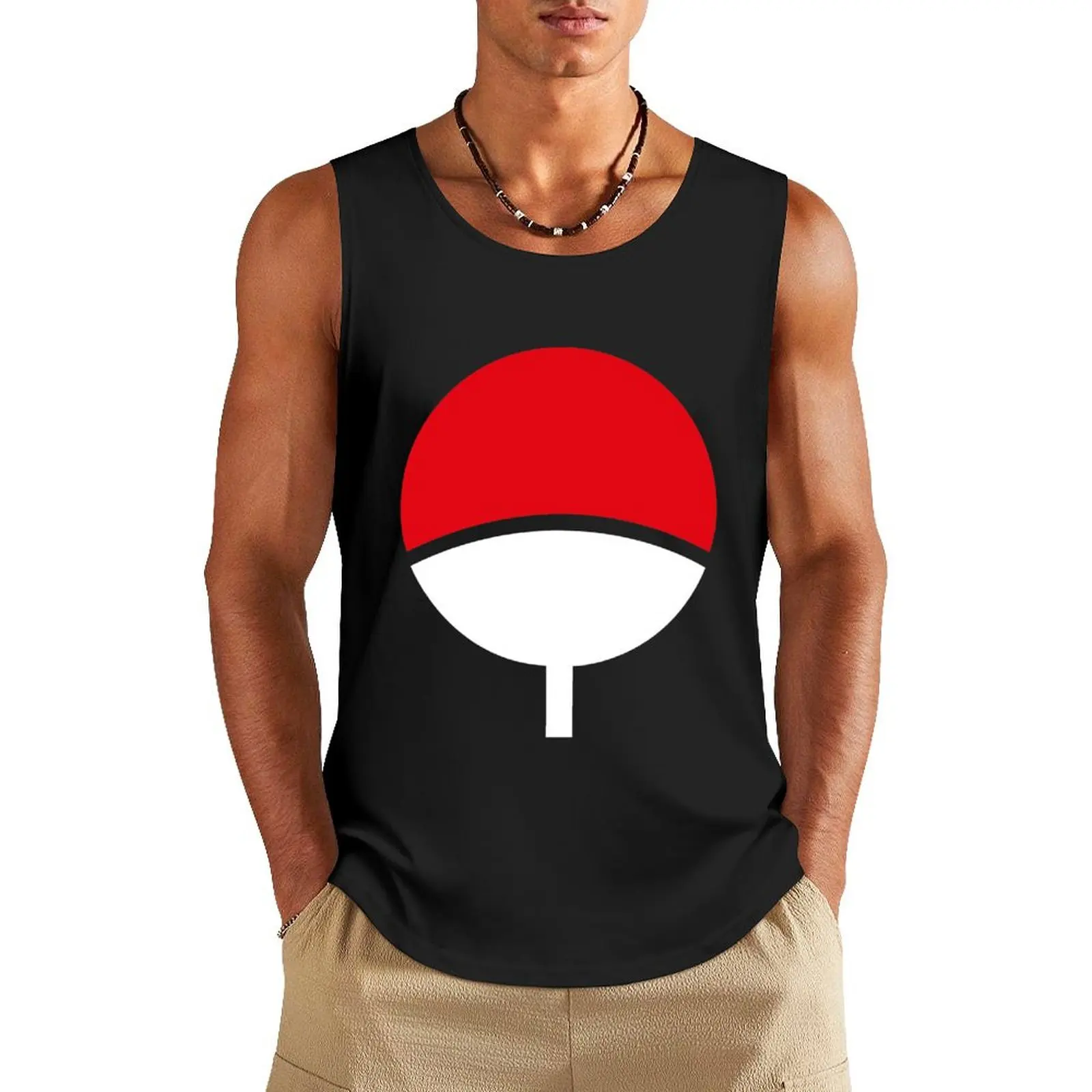 

Clan Uchiwa logo Tank Top clothes for men summer clothes men 2025 men gym sleeveless shirts