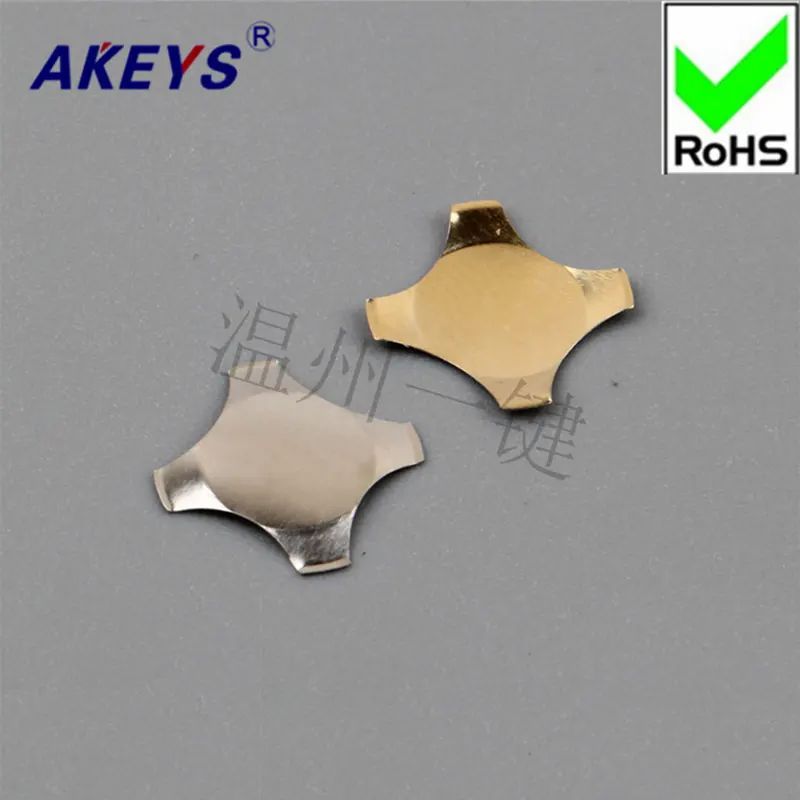 Cross-Shaped with Dots Metal Dome 8/10/12mm Single-Sided Gold-Plated Shrapnel Stainless Steel Metal Membrane Switches