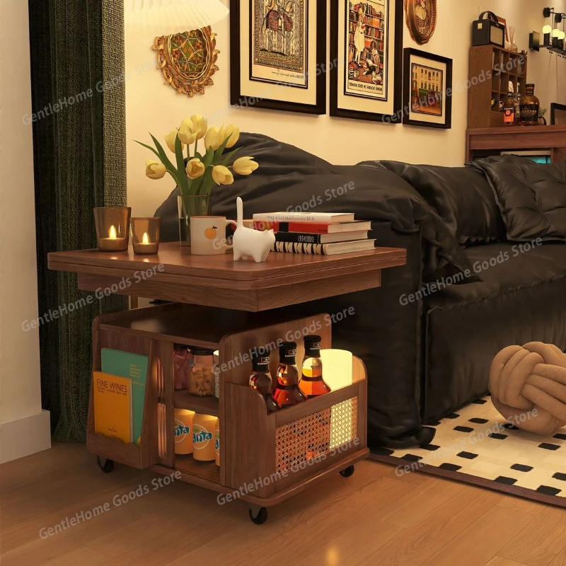 

Minimalist Design Coffee Tables Wooden Lifting and Lowering Retro Coffee Tables Kitchen Office Home Furniture Salontafel Ls40cj
