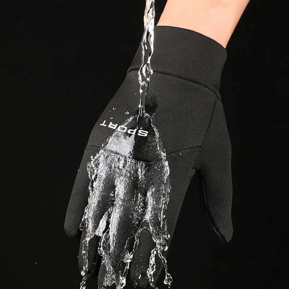 GTUBIKE الرجال الشتاء مقاوم للماء قفازات ركوب الدراجات الرياضة في الهواء الطلق التزلج الجري دراجة نارية شاشة تعمل باللمس قفازات الصوف الدافئة أصابع كاملة #6