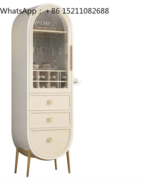 SCY wine cabinet living room wall display cabinet simple single door glass small apartment decorative cabinet