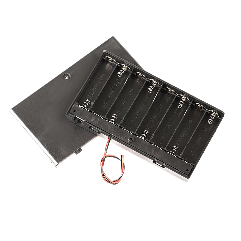 1/2Pcs 8 Slots AA Battery Holder Battery Storage Case Box With Switch & Cover Batteries Standard Container