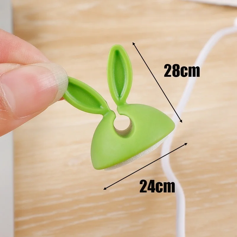 10-1PCS Cable Holder Silicone Organizer Earphone Cable Winder Flexible USB Winder Management Clips Holder For Cable Headset