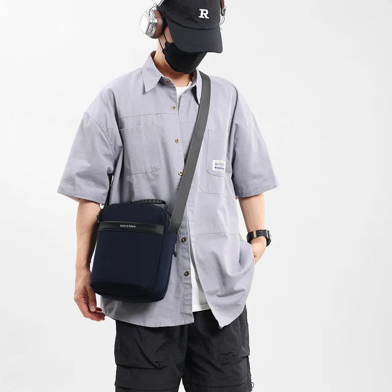 Lightweight, waterproof, large-capacity men's backpack, vertical square multi-functional crossbody travel backpack