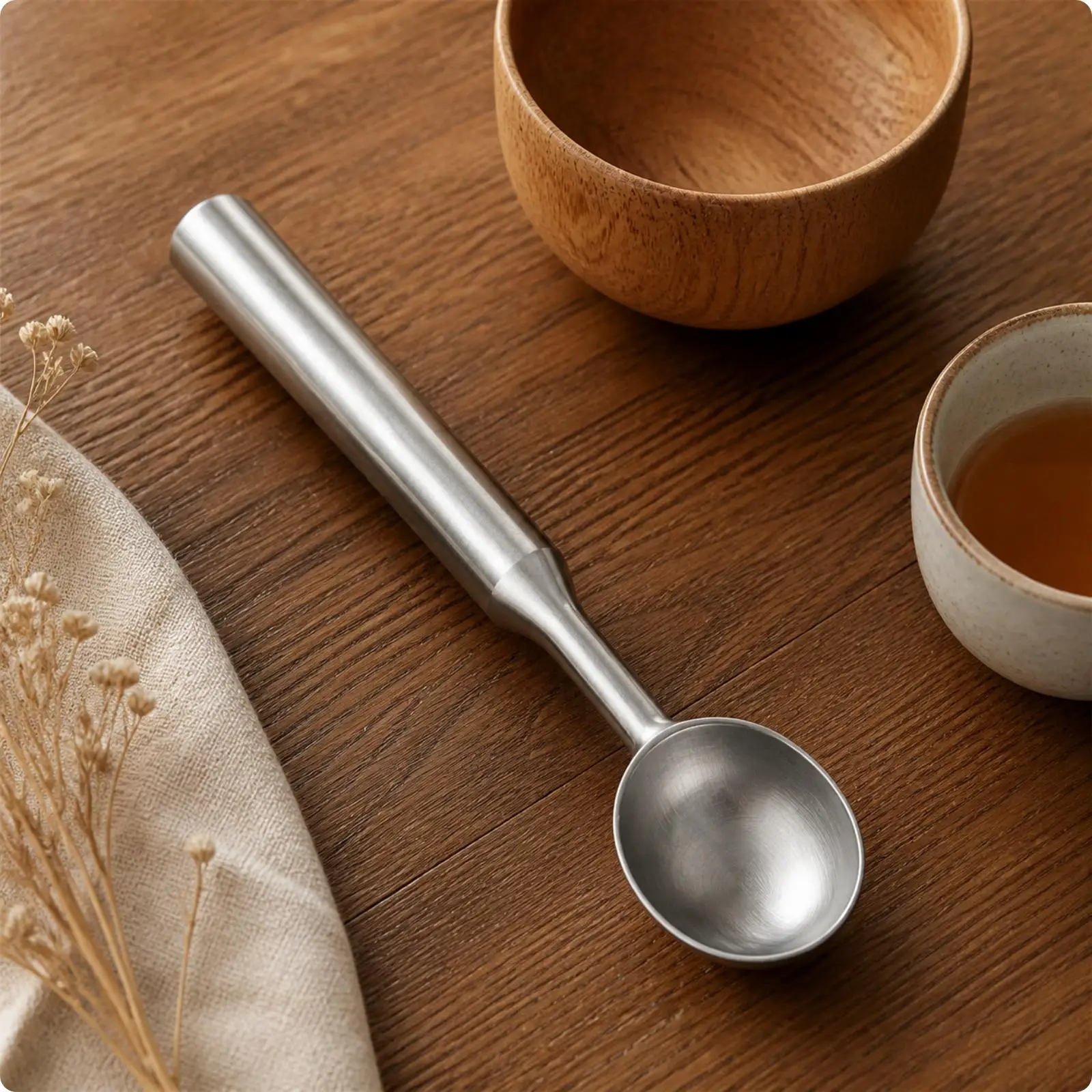 Frozen Dessert Ice Cream Scoop Stainless Steel Ladle for Serving Chilled Desserts Soft Serve and Fresh Fruit Home