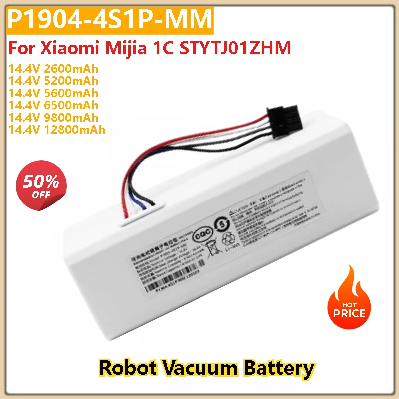 

P1904-4S1P-MM Battery For Xiaomi Mijia 1C STYTJ01ZHM Robot Vacuum High Capacity 14.4V 12800mAh