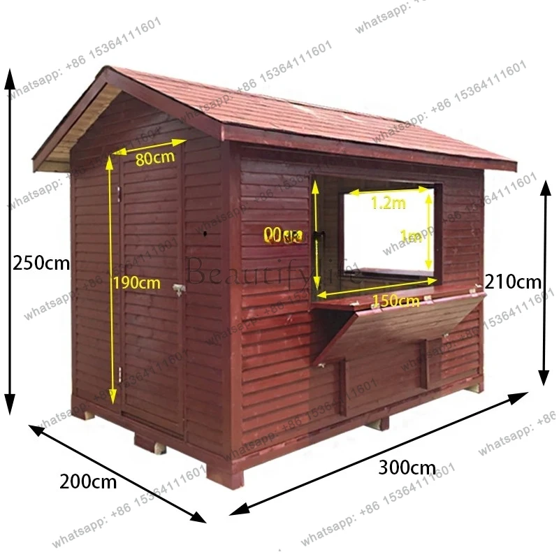Mobile Sales Booth Custom Anti-Corrosion Wood Small Cabin Outdoor Villa Homestay Wooden House