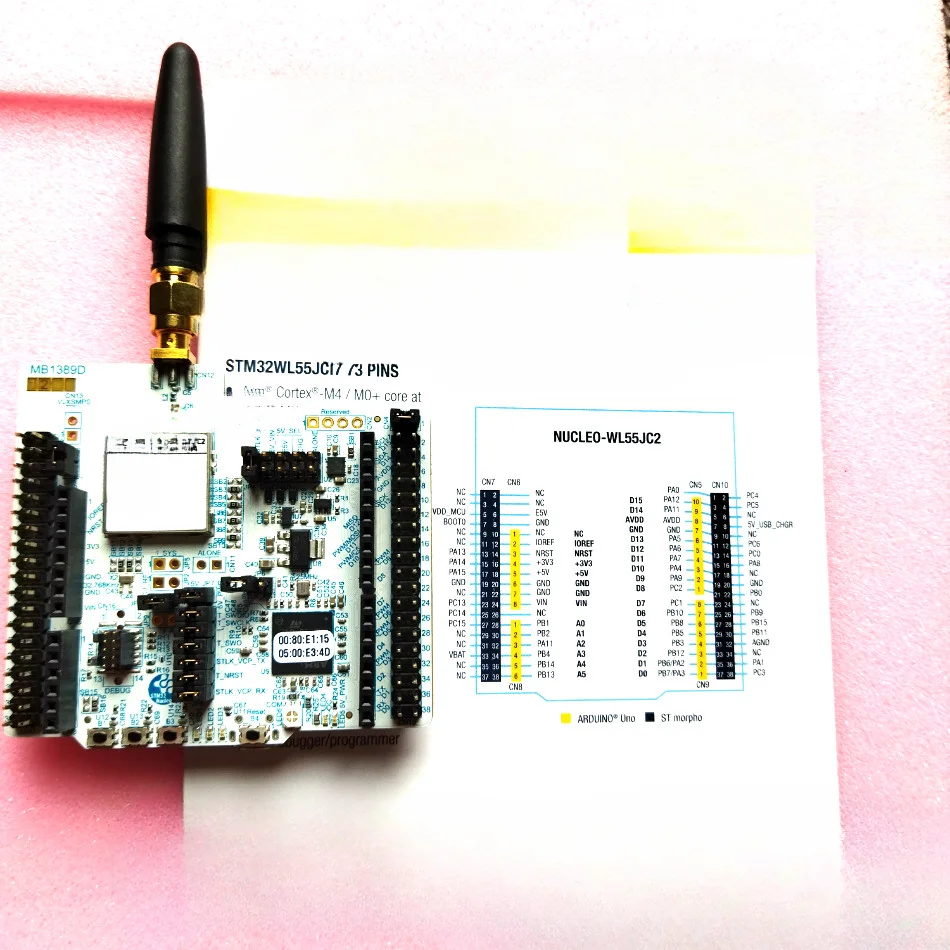 WL55JC2 STM32 Nucleo-64 dev board, SMPS, supports