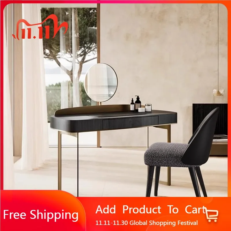 دراسة طاولة الزينة الحديثة مستحضرات التجميل الأوروبية كرسي الأظافر ماكياج خلع الملابس الجدول فتاة رخيصة الجمال الخشب Penteadeira الأثاث