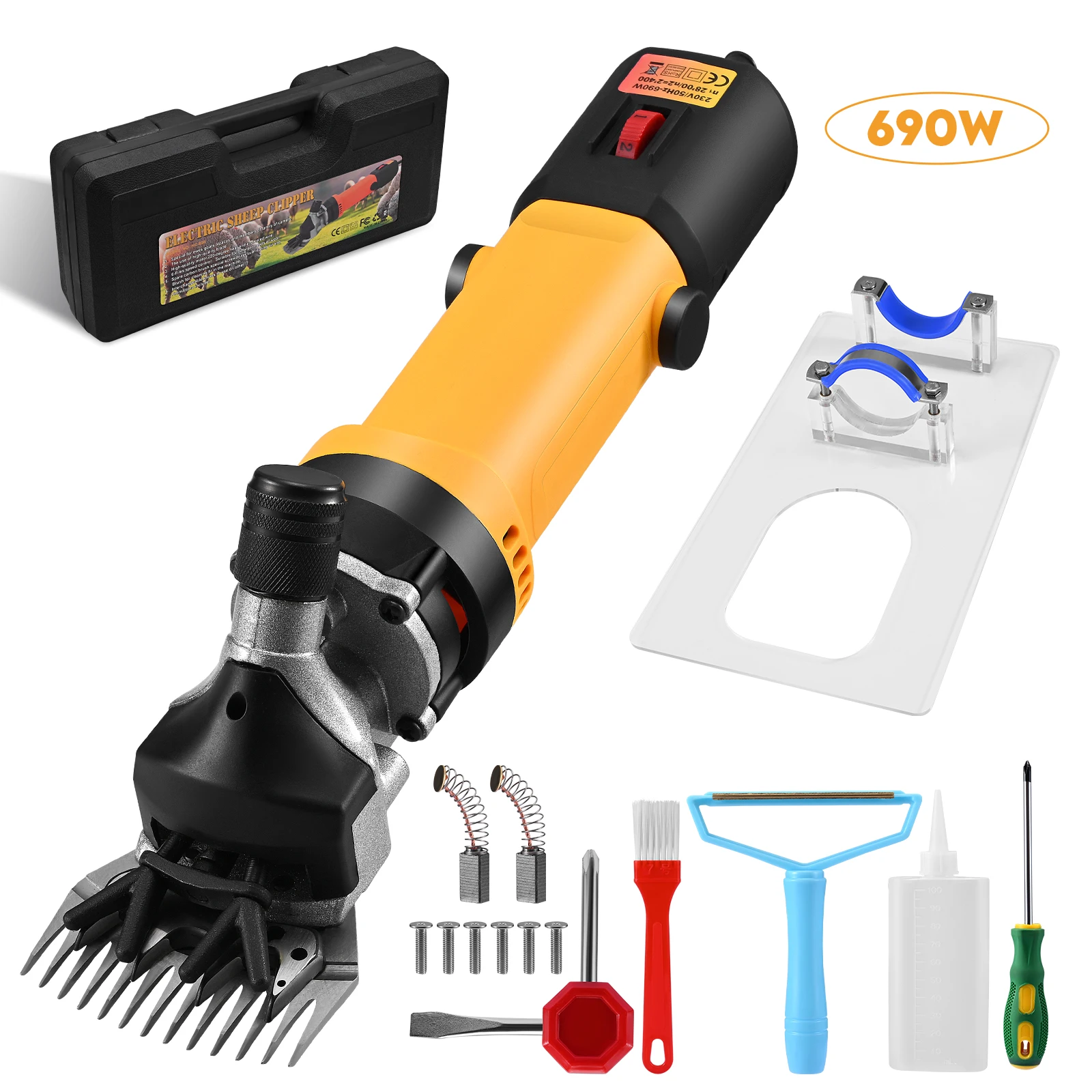 690W Electric Carpet Trimmer 2800r/min Adjustable Speed Electric Scissors Rug Tufting kit with Shear Guide