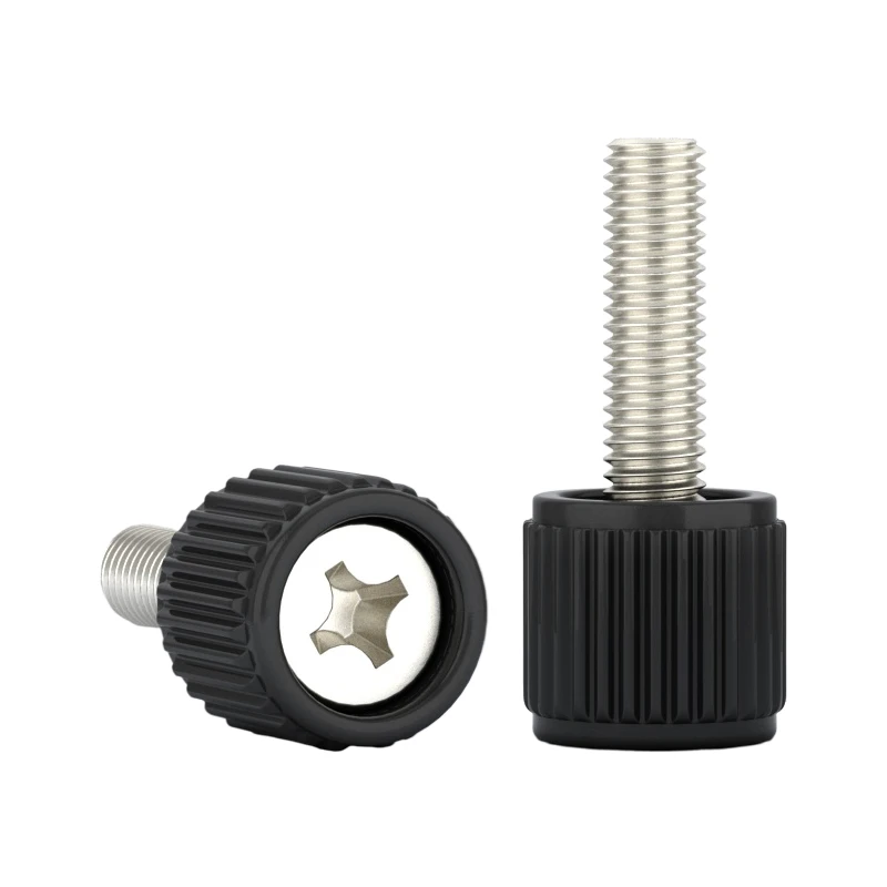 10/20 ชิ้น M3 M4 6 # -32 สกรูคอมพิวเตอร์ หัวฟิลลิปส์ ด้ามจับพลาสติก ยาง สกรูปรับระดับ แผงด้านข้างเมนบอร์ด โบลท์