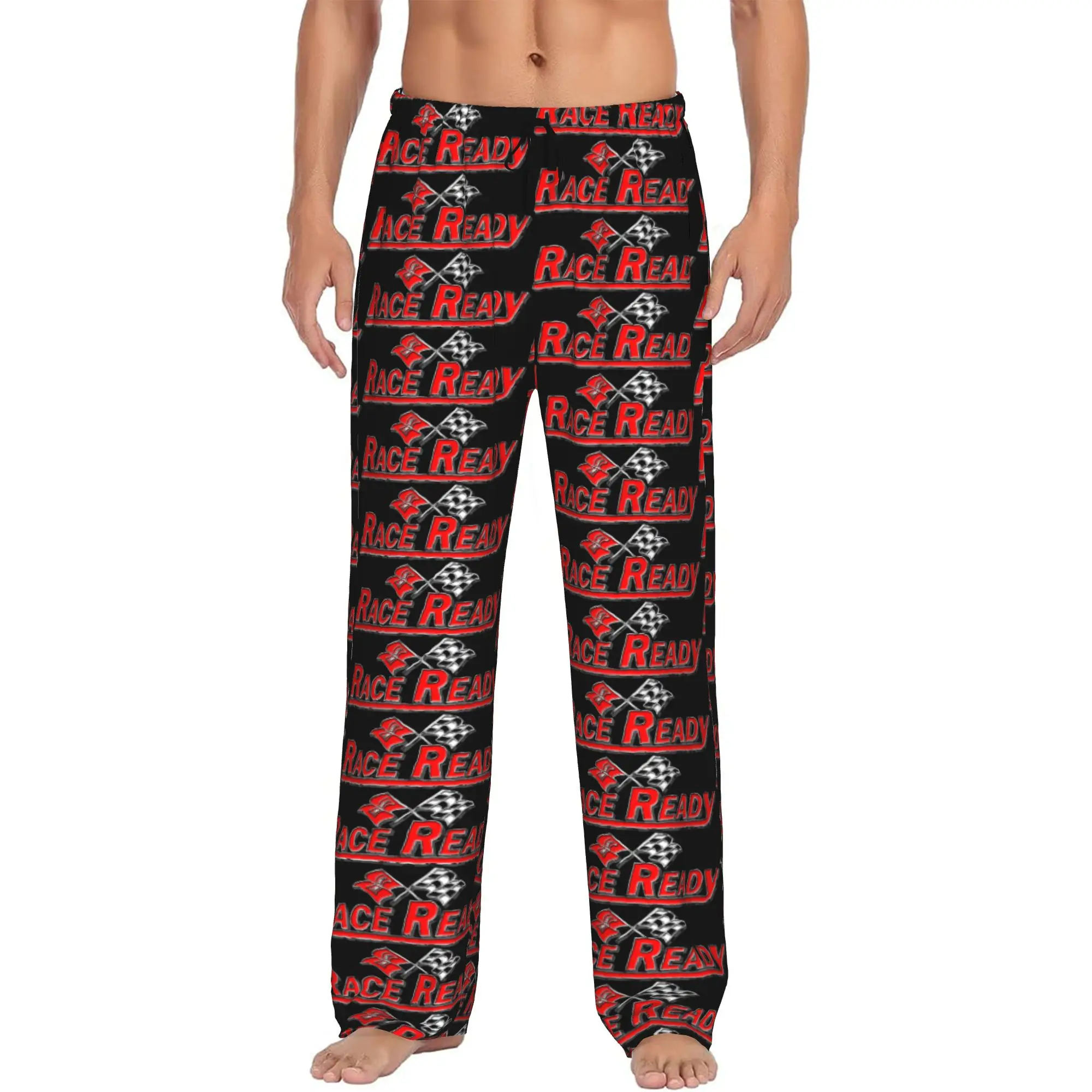 Custom Print Ready To Race Pajama Pants Men's Enduro Motocross Race Sleep Sleepwear Bottoms with Pockets