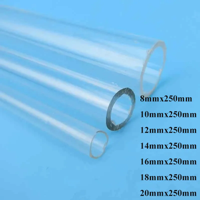 

1pcs OD 8-20mm Clear Hollow Round Tube Plastic Tube High Transparent Tube DIY Handmade Model Accessories 250mm Length