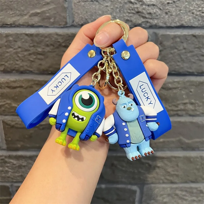 Cartoon Disney Monsters Inc Mr.q Big - Eyed Keychain Cute Creative Car Key Chain Package Pendant Wholesale Keyring