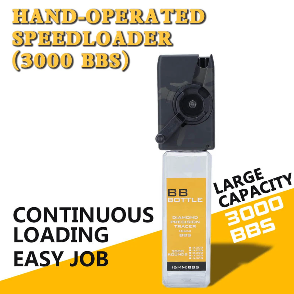 6mm BBS용 에어소프트 퀵 로더 M4 핸드 크랭크 1000개 용량 무소음 스피드 로더 CS 게임 페인트볼 슈팅 에어건 장비